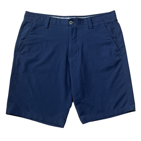 Under Armour Mens Matchplay Golf Shorts 10" Blue Size 38 - Picture 1 of 6